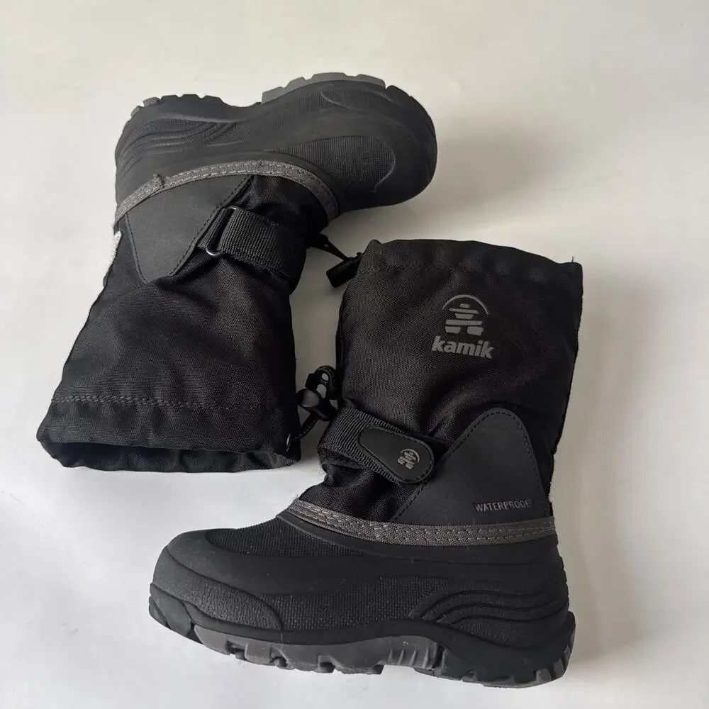 Kamik Waterbug Unisex Kids Toddler Size 11 Snow Waterproof Boots Black